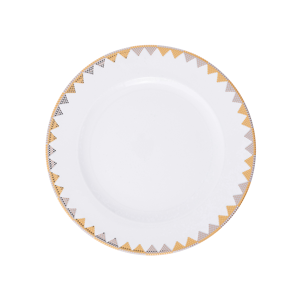 UNDERPLATE D 30 PORCELAIN GOLDEN SILVER