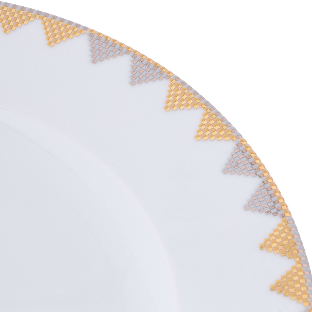 UNDERPLATE D 30 PORCELAIN GOLDEN SILVER