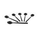 6 PCS MOKA SPOON WINDOW BOX KYOTO S/S SANDBLASTED BLACK 