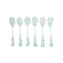 Flower Blue Coffee Spoon - 6pcs