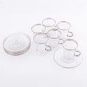 TEA SET W/HANDLE 12 PCS KARO PLATINUM M02048