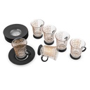 TEA SET W/HANDLE 12 PCS FENCE BLACK M02048 