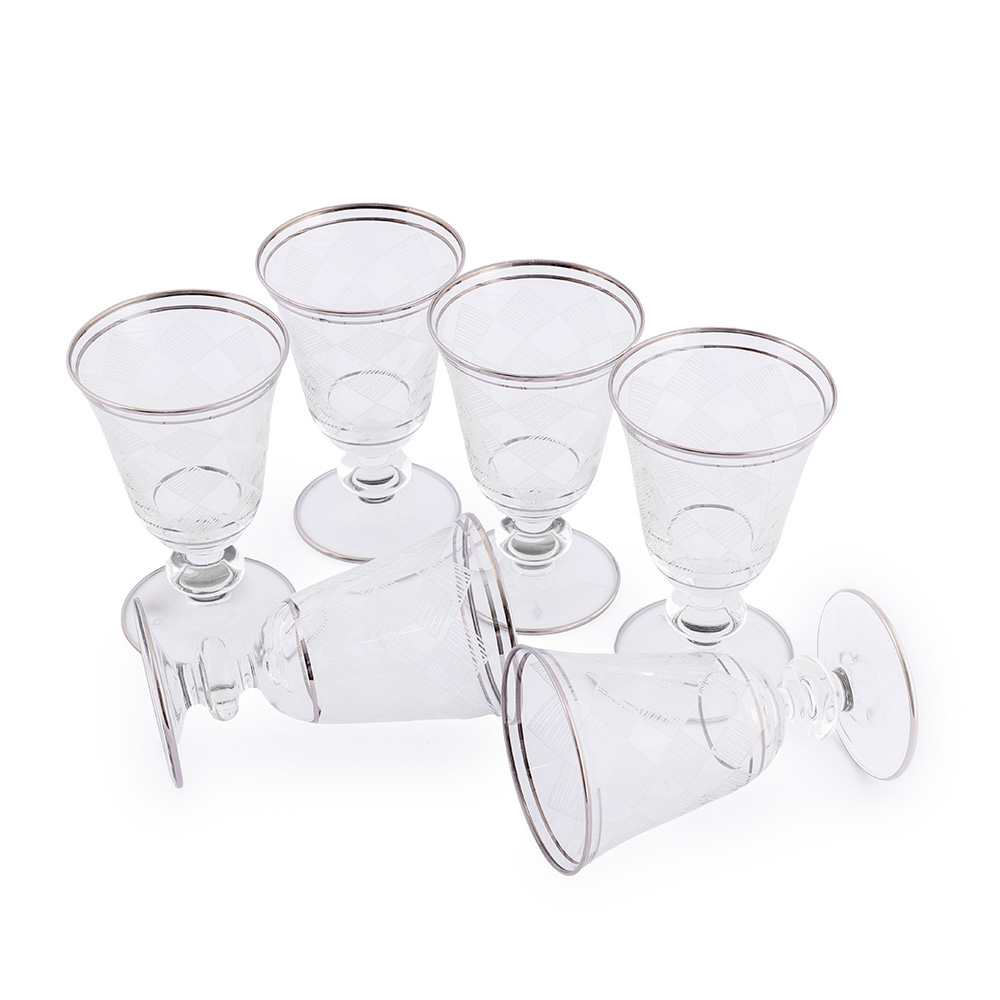 STEMWARE GLASS 6 PCS KARO PLATINUM M00343