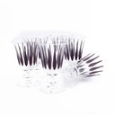 STEMWARE GLASS 6 PCS PILLAR BROWN M00343