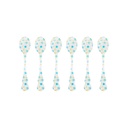 Flower Blue Moka Spoon Set - 6pcs