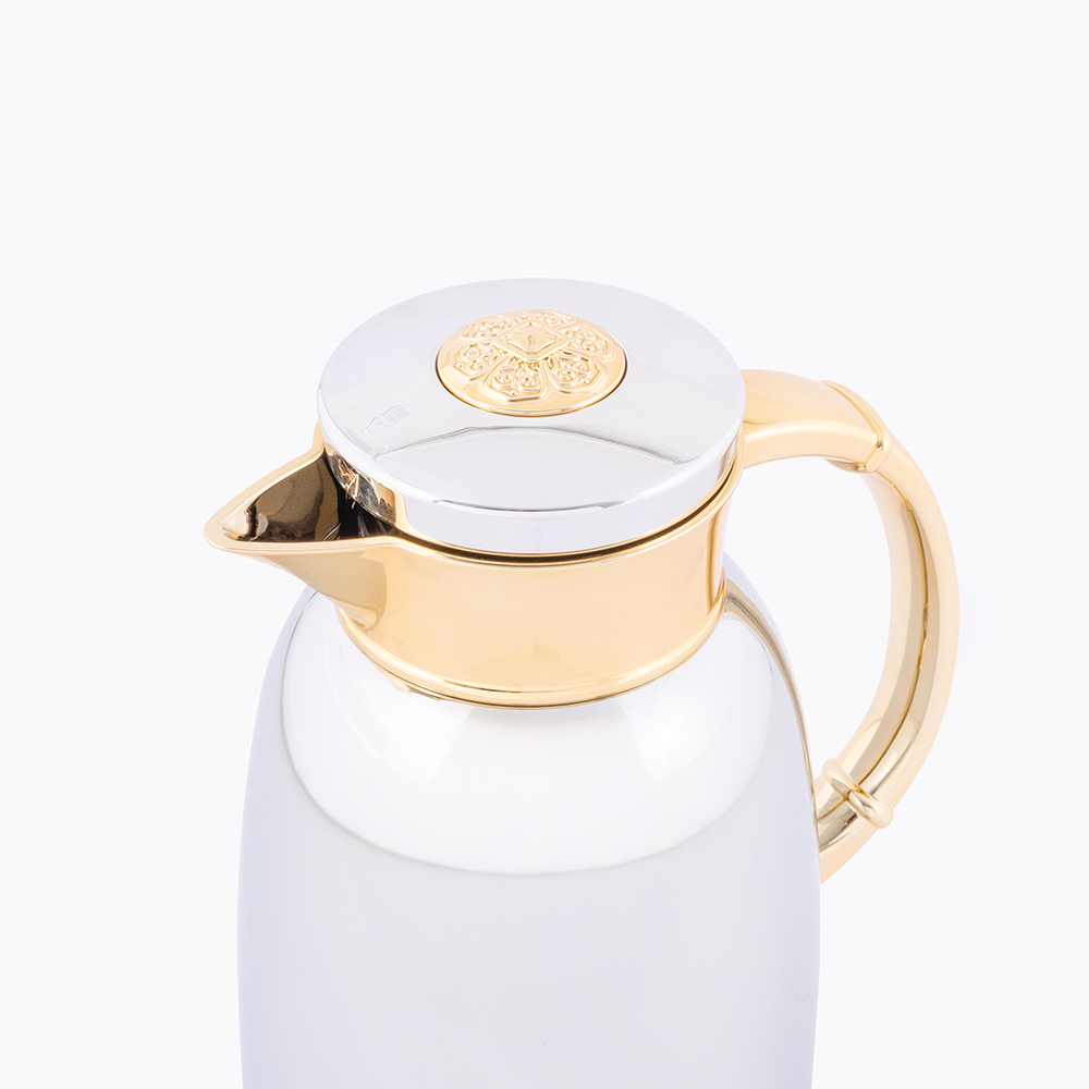 Chrome/Gold Vacuum Flask - 1.3 Litre