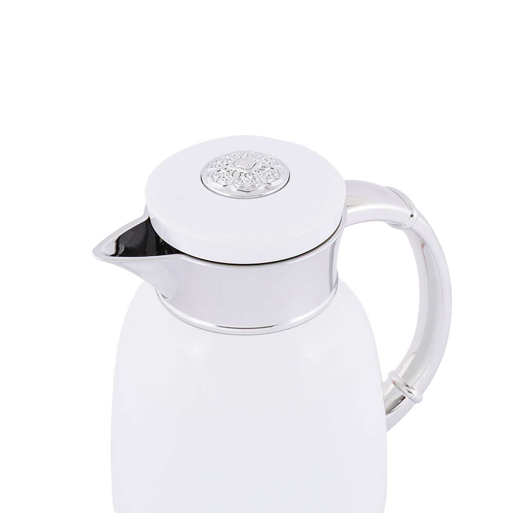 White/Chrome Vacuum Flask - 350ml