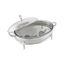 OVAL CHFFING DISH W/COVER SLV