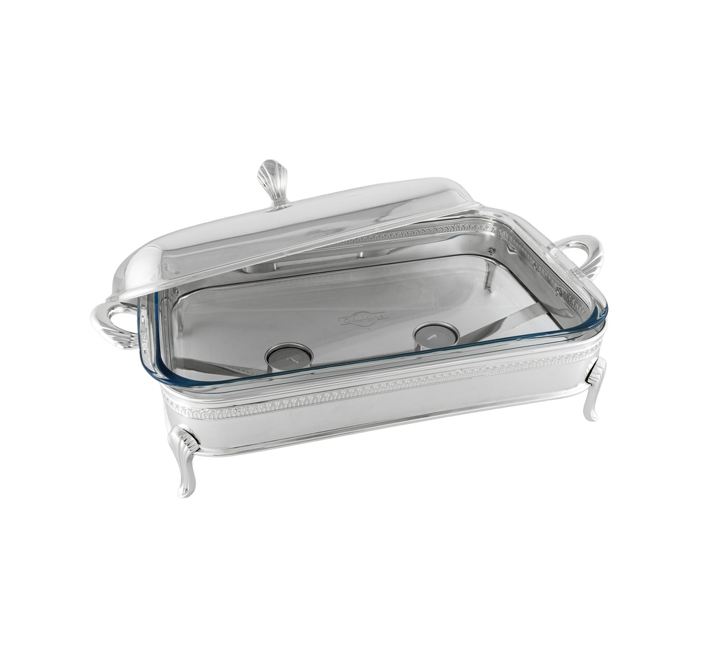 RECT CHFFING DISH W/COVER SLV