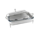RECT CHFFING DISH W/COVER SLV