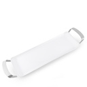 Rectangular Porcelain White Dish With Holder 53x20cm