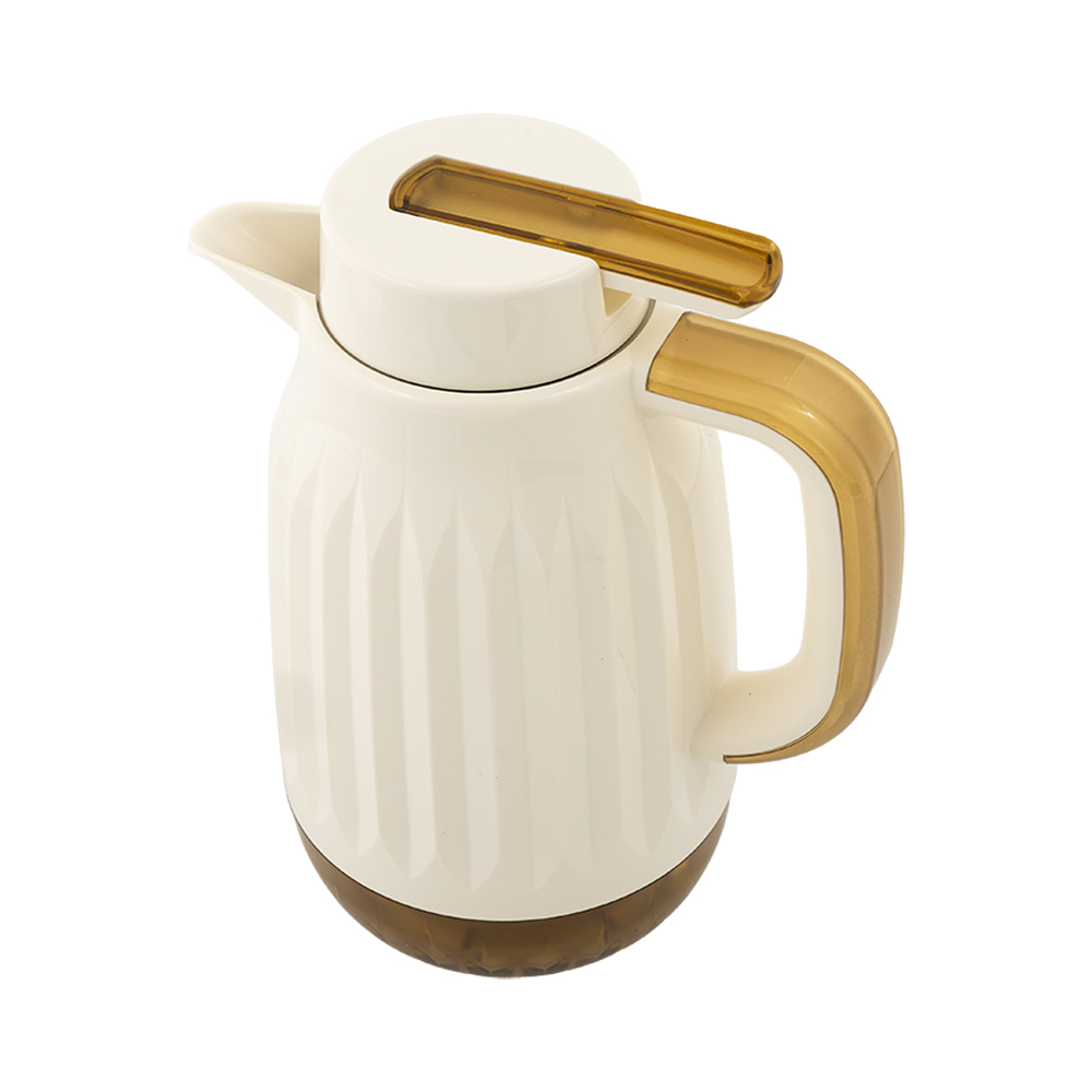 VACUUM JUG DECO, GLASS REFILL 0,70L - WHITE/AMBER 