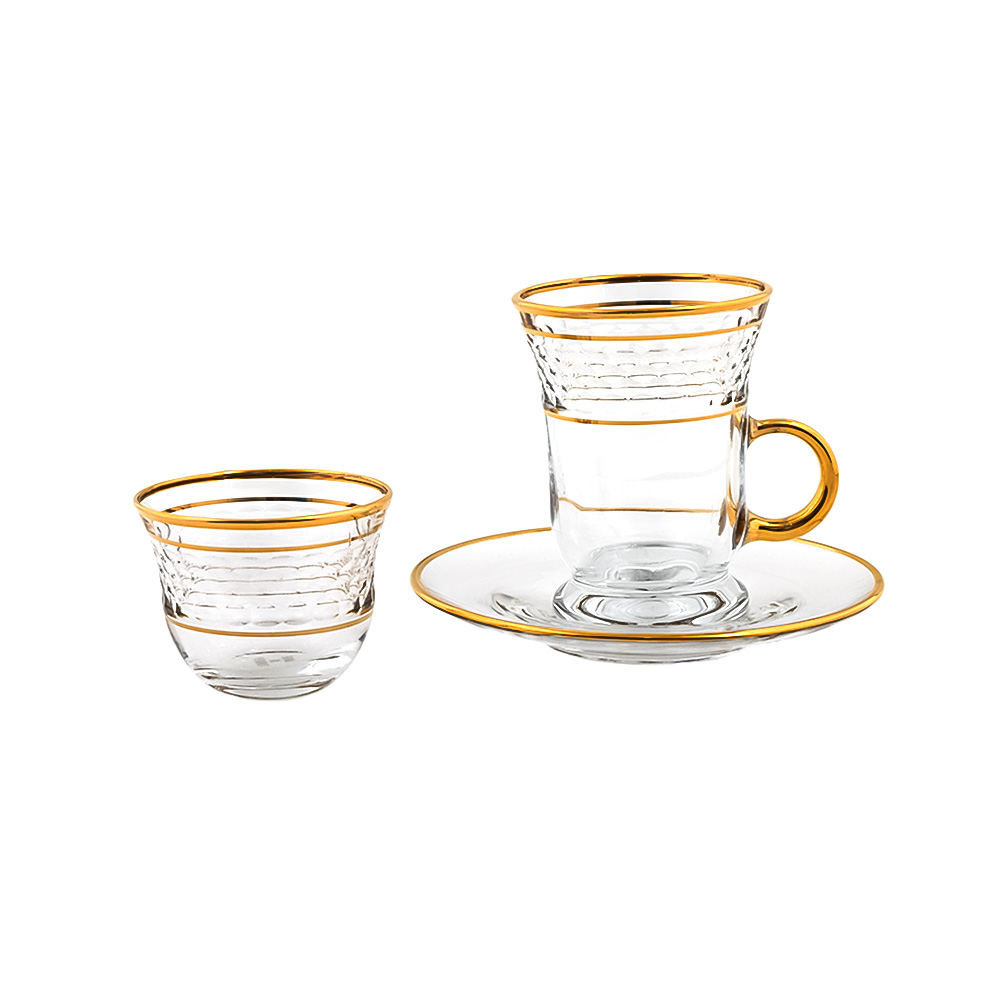 The Golden Tea and Coffee Serving Set - 18pcs 