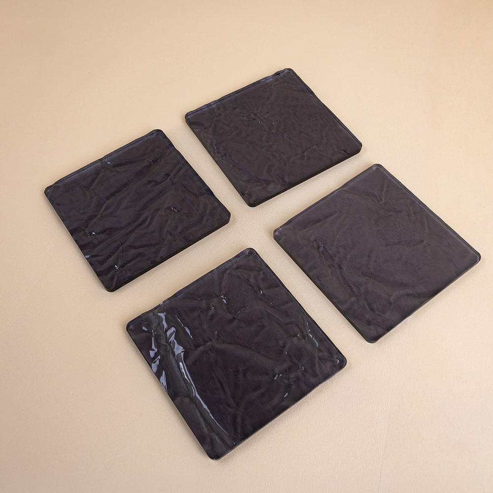 ACRYLIC COASTERS  PEARL BLACK (x4)