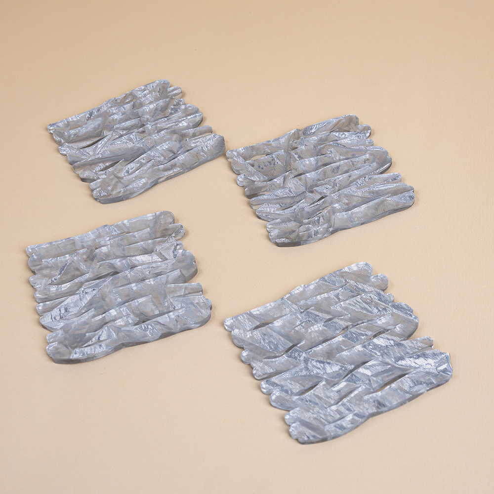 COASTERS 10*10cm OLD SILVER (x4)