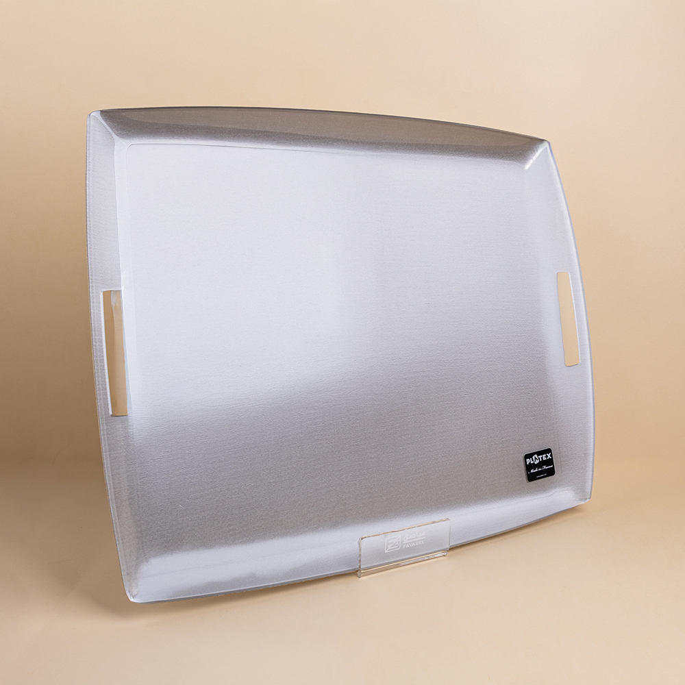 ACRYLIC TRAY 54X43CM SECRET SILVER