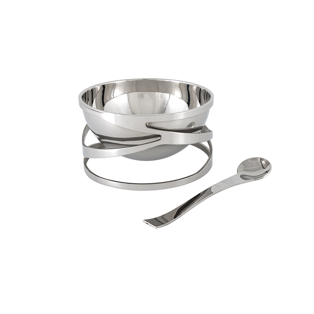 Trama Stainless Steel l Desert Bowl W/ Spoon