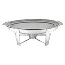 Gourmet Sarezzo Double Boiler Oval Rechaud - Stainless Steel