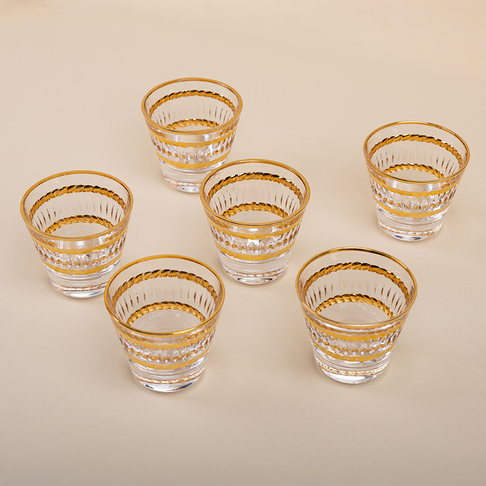 Golden Line Arabic Coffee Set - 6pcs