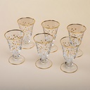 Royal Gold Stemware Glass Set - 6pcs