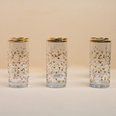 Royal Gold Tall Water Glass Set - 6pcs