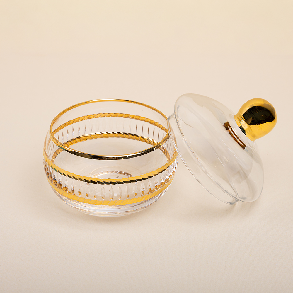 Hand-Made Glass Sugar Bowl