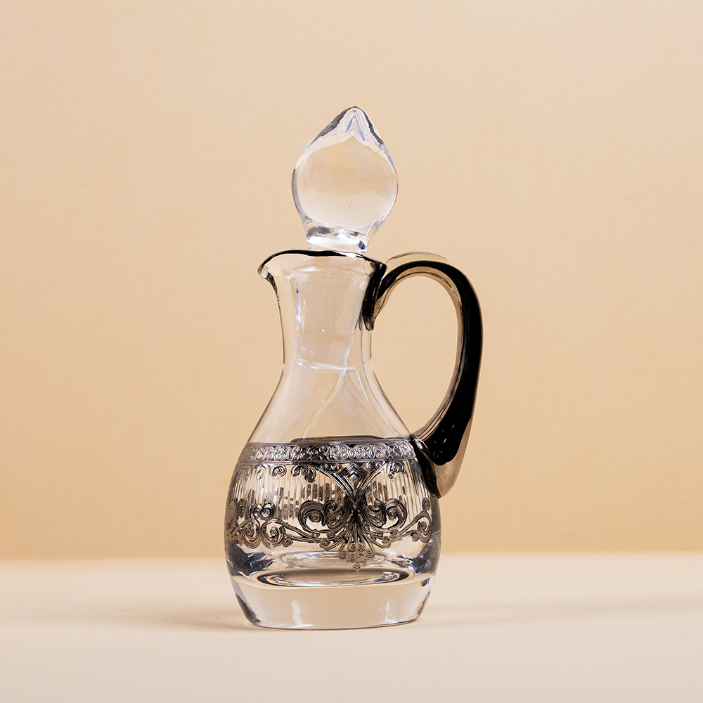 parfum bottle with glass handle