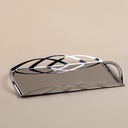 Liscio Inox Rectangular Serving Tray with Metal Stand - 45x26cm