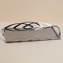 Liscio Inox Rectangular Serving Tray with Metal Stand - 50x28cm