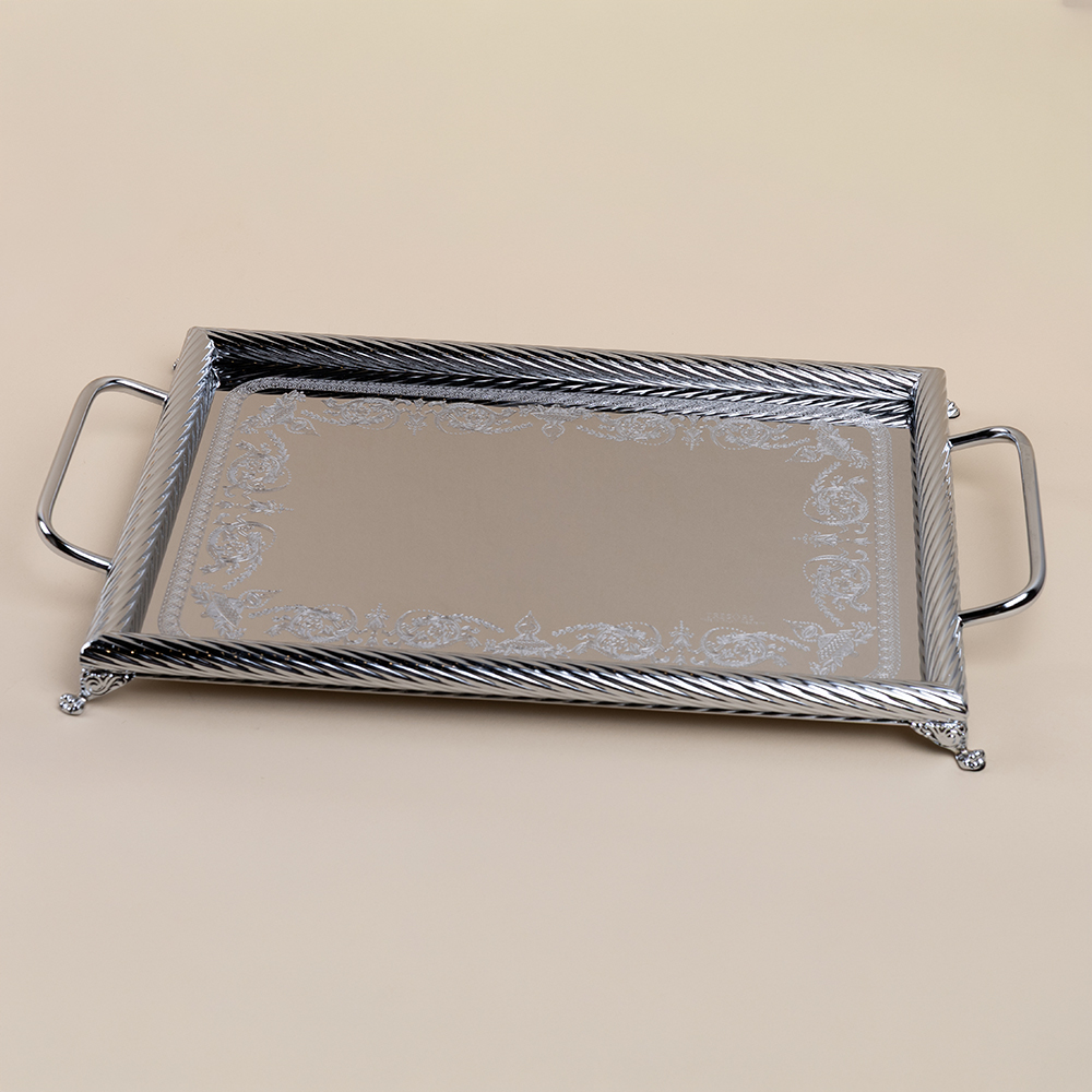 Anphoras Inox 1 Rectangular Tray - Silver