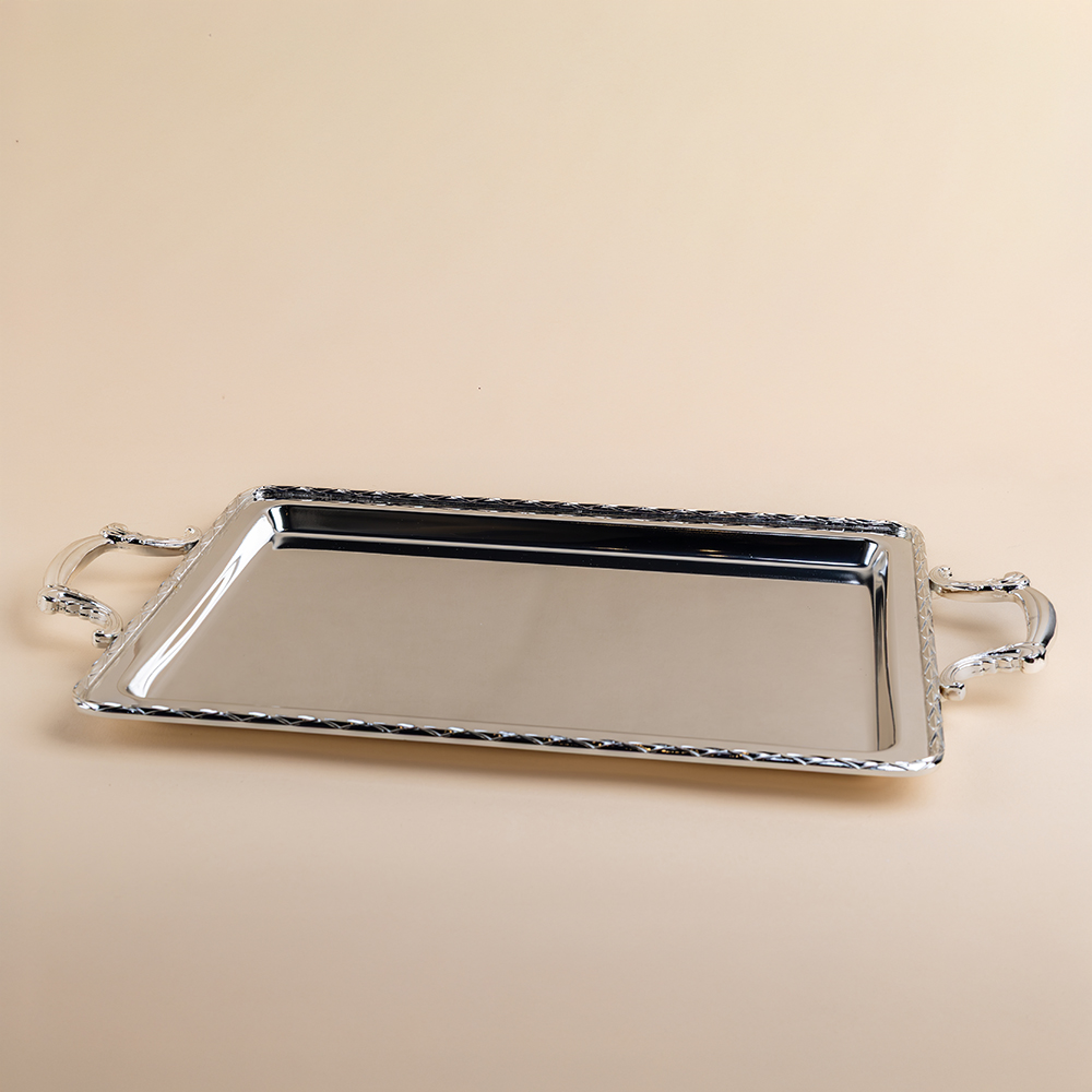 Small Silver Rectangular Tray - 515*280mm