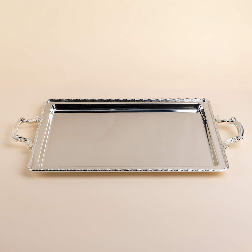Small Silver Rectangular Tray - 565*310mm