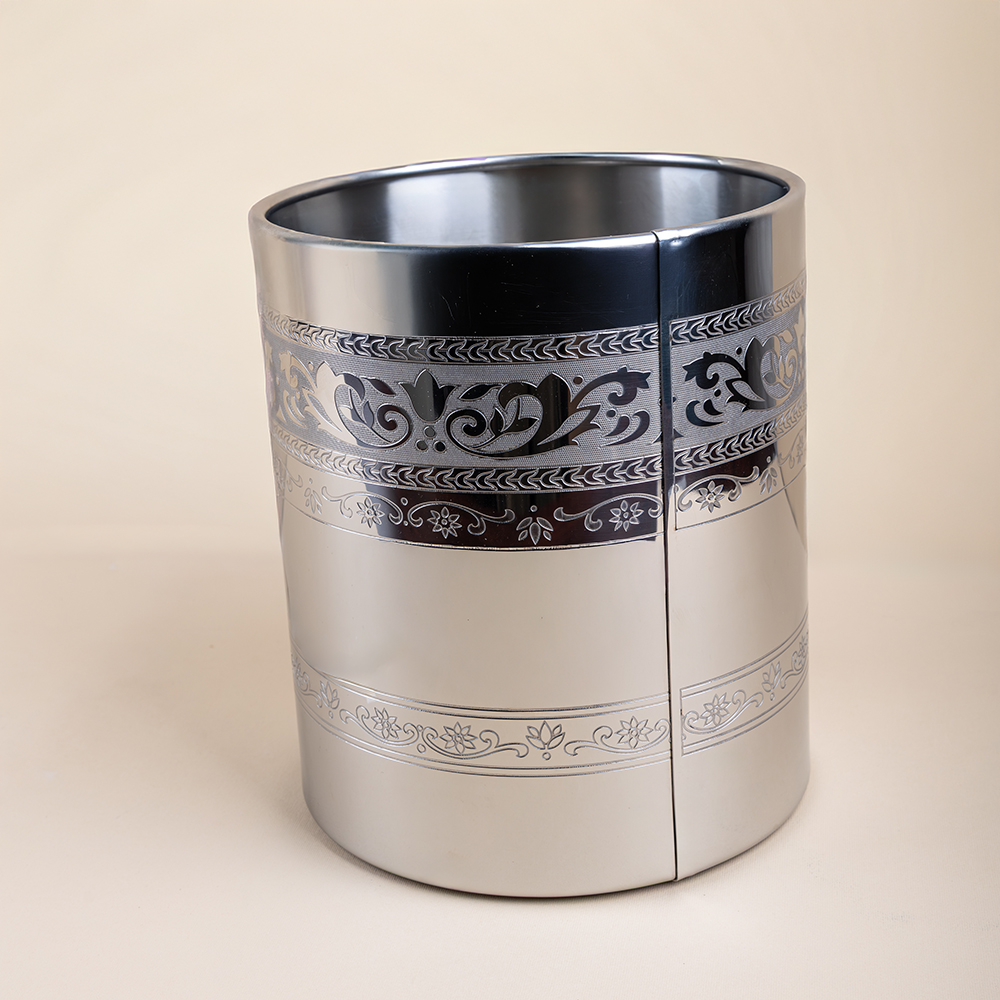 Luxury Patrizia Silver Recycling Bin - 20x24cm