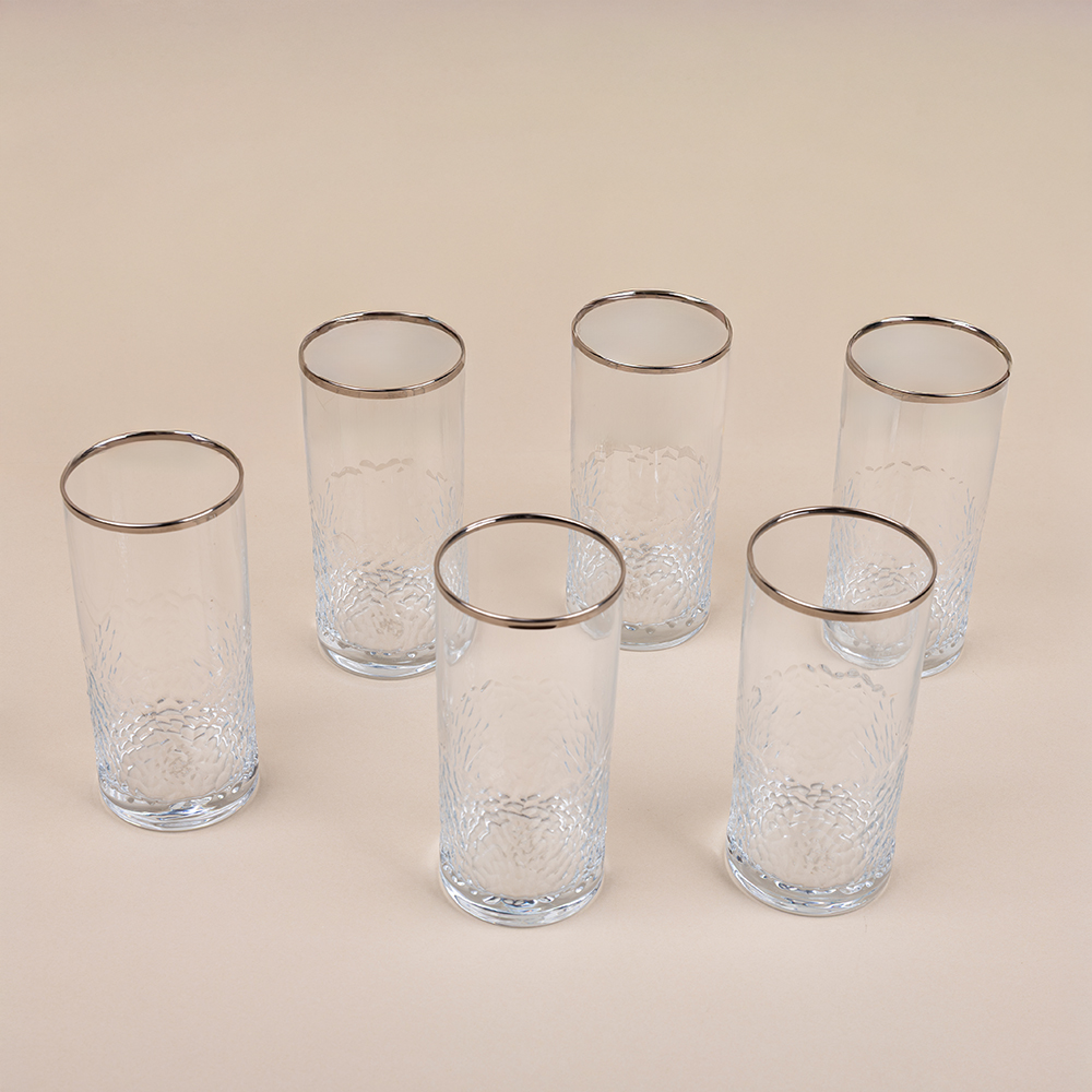 Platinum Tumbler Glass Set - 6pcs