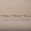 Milano Cut Gold Arabic Coffee Set - 6pcs