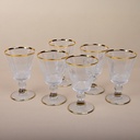 Rubens Cut Milano Gold Glass Set - 6pcs