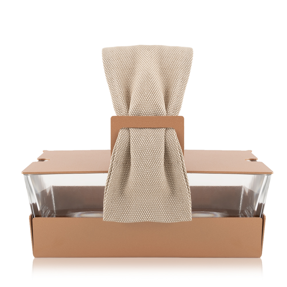 Cheese Holder 17x8.4cm - Matt Rose Gold