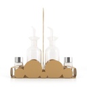 Matt Gold Condiment Set - 24.3x6.5cm