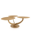 Rotating Dessert Stand with 3 Plates - Gold