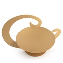 Round Centerpiece with Holder 28cm - Matte Gold