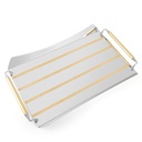 Rectangular Lines Gold Tray 45x30cm