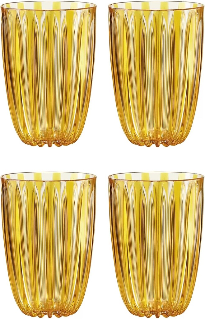 Dolcevita 470ml Drink Tumblers - Amber