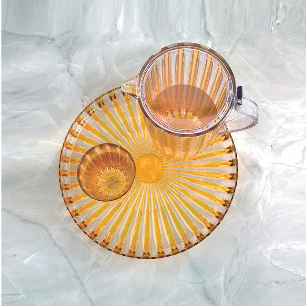 Dolcevita 31cm Round Serving Tray - Amber