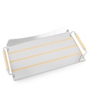 Gold Lines Rectangular Serving Steel 40x26cm