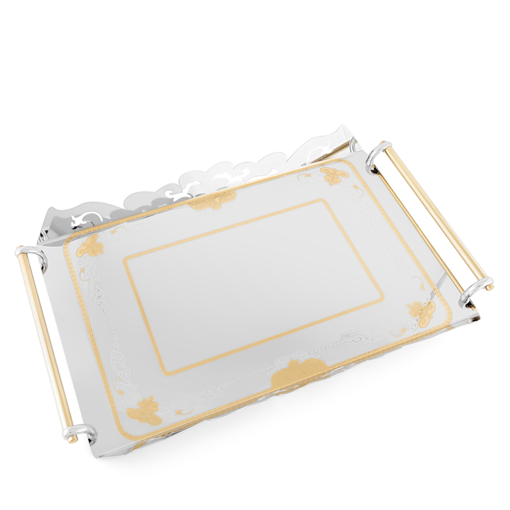 Praga Gold Rectangular Serving Steel 50x35cm