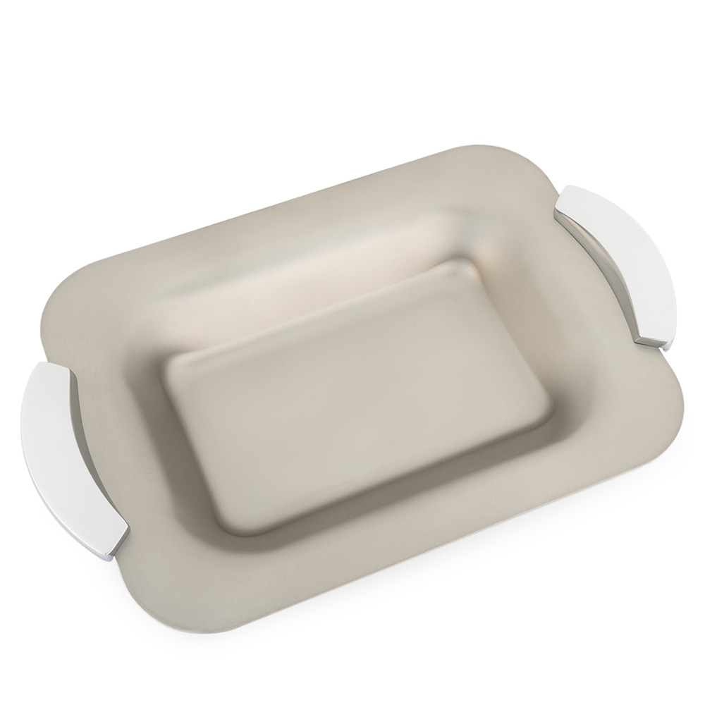 Domino Sandblasted Rectangular Tray - 28cm