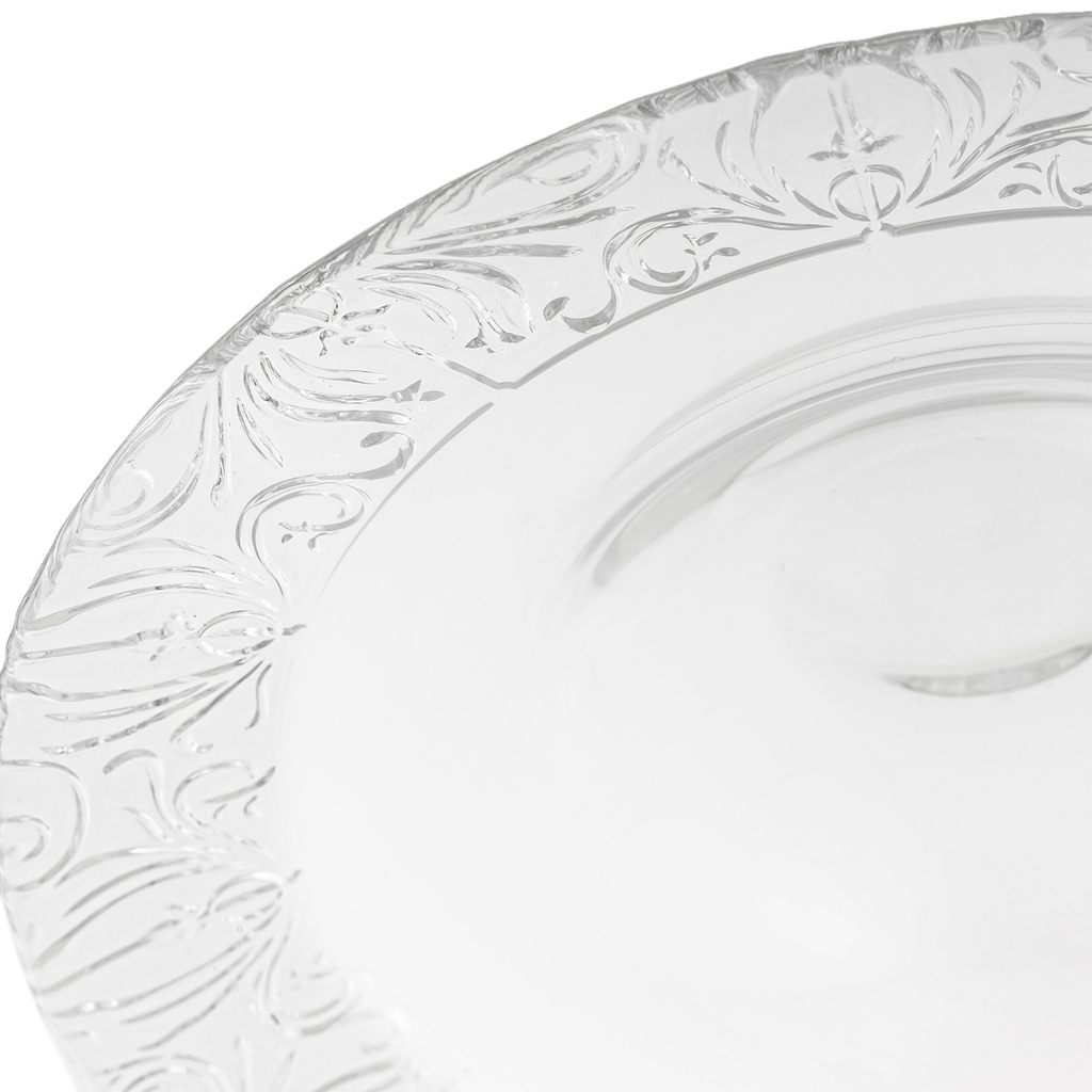 Burano Clear Glass Pasta Plate 30cm