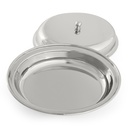 Steel Oval Serving Dish with Lid - Large