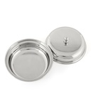 Steel Round Serving Dish with Lid - Small