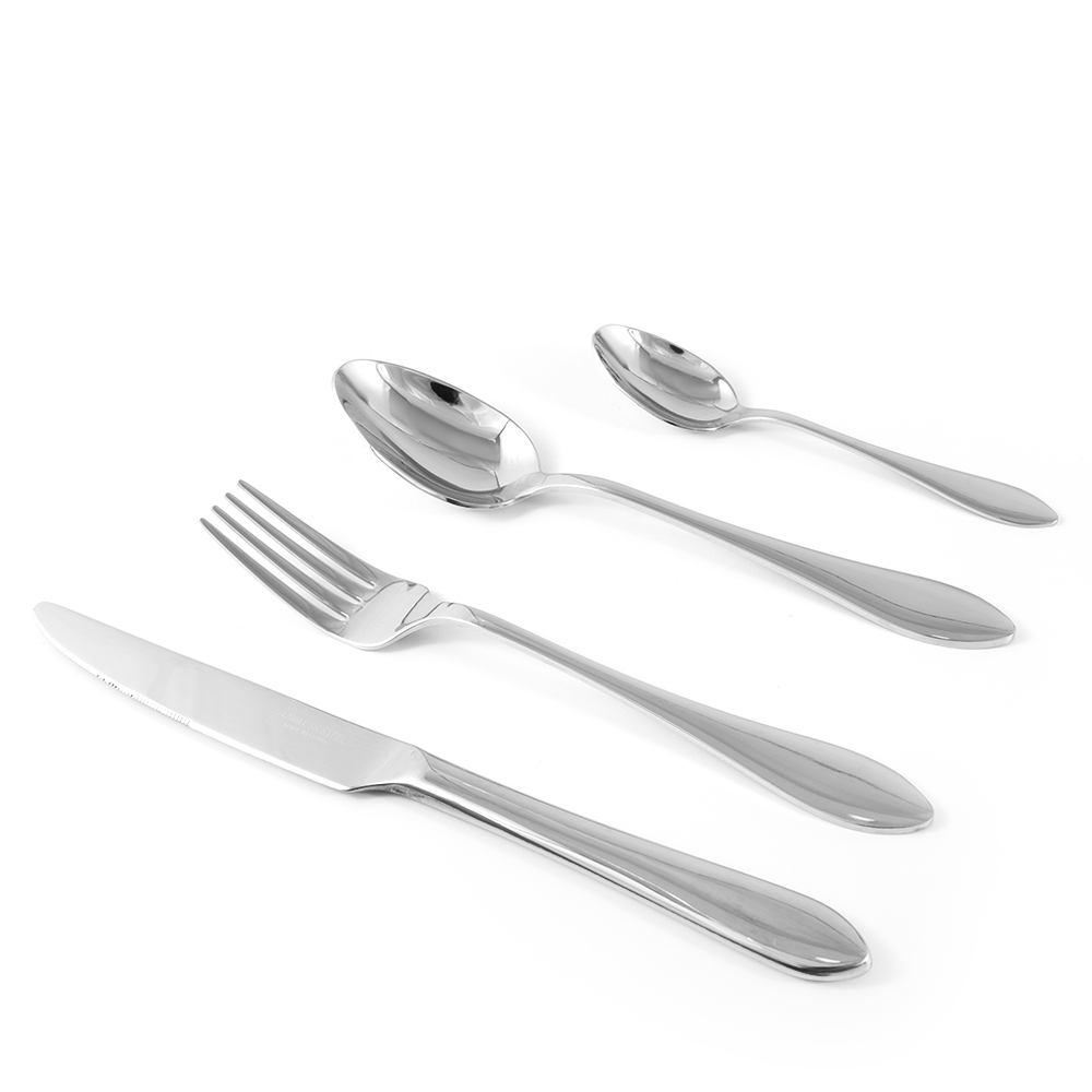 Mirror Cutlery Set with Stand - 24pcs